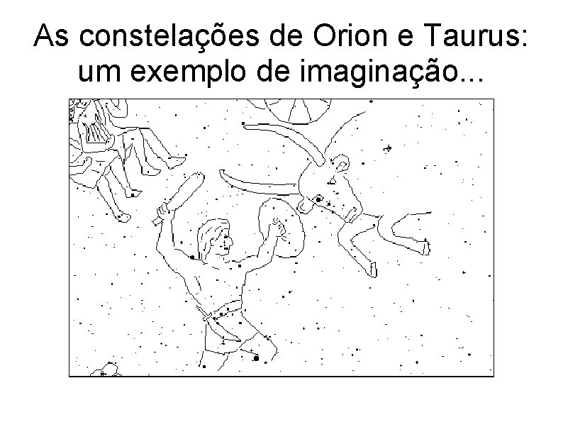 As constelações de Orion e Taurus: um exemplo de imaginação. . . 