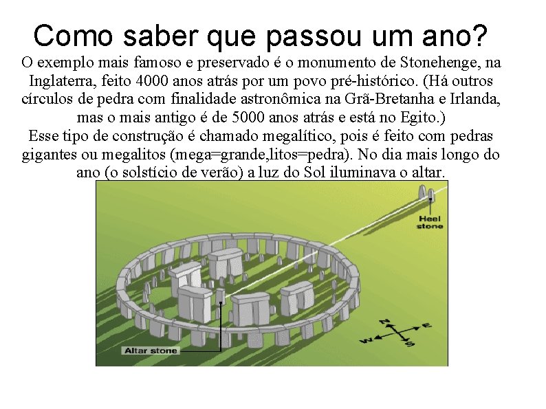Como saber que passou um ano? O exemplo mais famoso e preservado é o