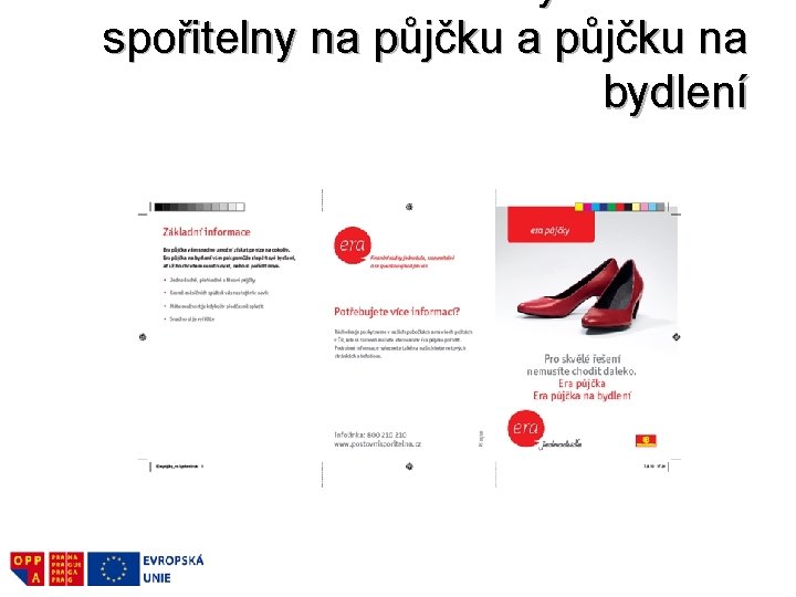 Ukázka brožury Poštovní spořitelny na půjčku na bydlení Ukázka brožury Poštovní spořitelny na půjčku na bydlení