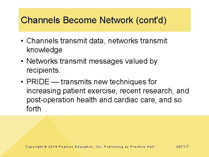 Channels Become Network (cont'd) • Channels transmit data, networks transmit knowledge • Networks transmit Channels Become Network (cont'd) • Channels transmit data, networks transmit knowledge • Networks transmit