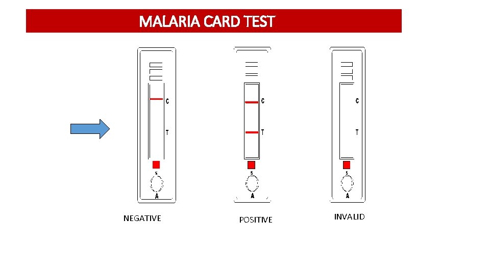 MALARIA CARD TEST NEGATIVE POSITIVE INVALID 