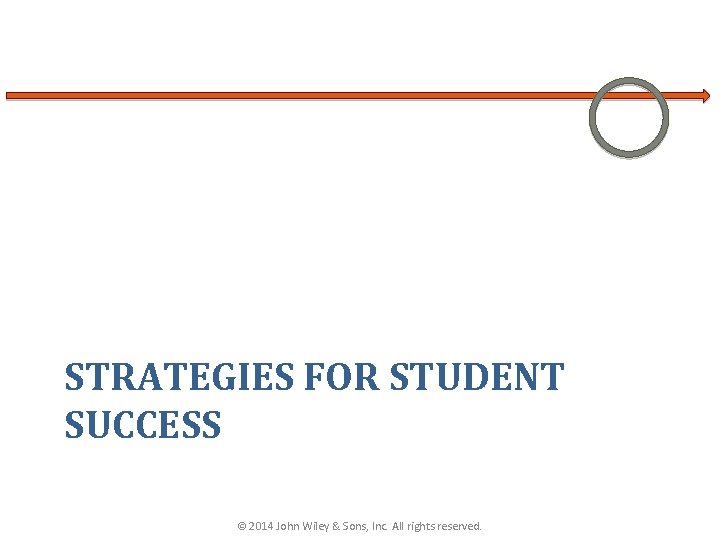 STRATEGIES FOR STUDENT SUCCESS © 2014 John Wiley & Sons, Inc. All rights reserved. STRATEGIES FOR STUDENT SUCCESS © 2014 John Wiley & Sons, Inc. All rights reserved.