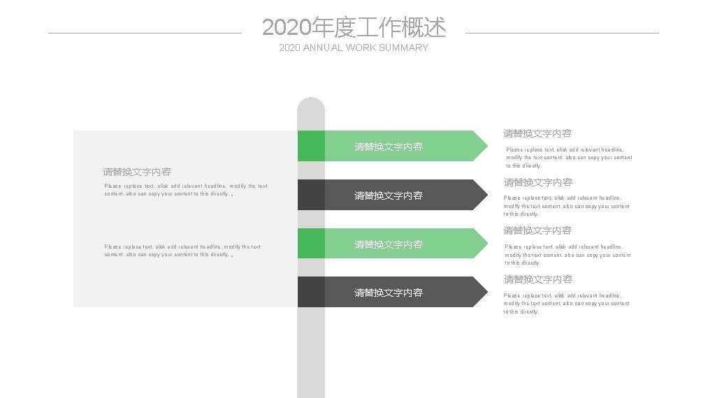 2020年度 作概述 2020 ANNUAL WORK SUMMARY 请替换文字内容 Please replace text, click add relevant headline,