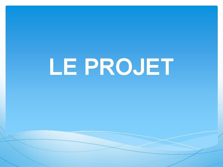LE PROJET 