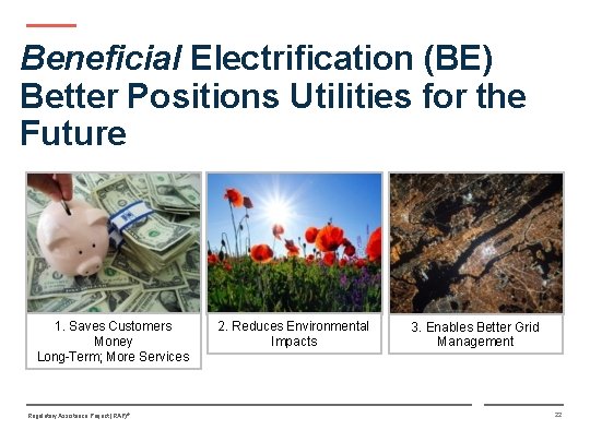 Beneficial Electrification (BE) Better Positions Utilities for the Future 1. Saves Customers Money Long-Term;