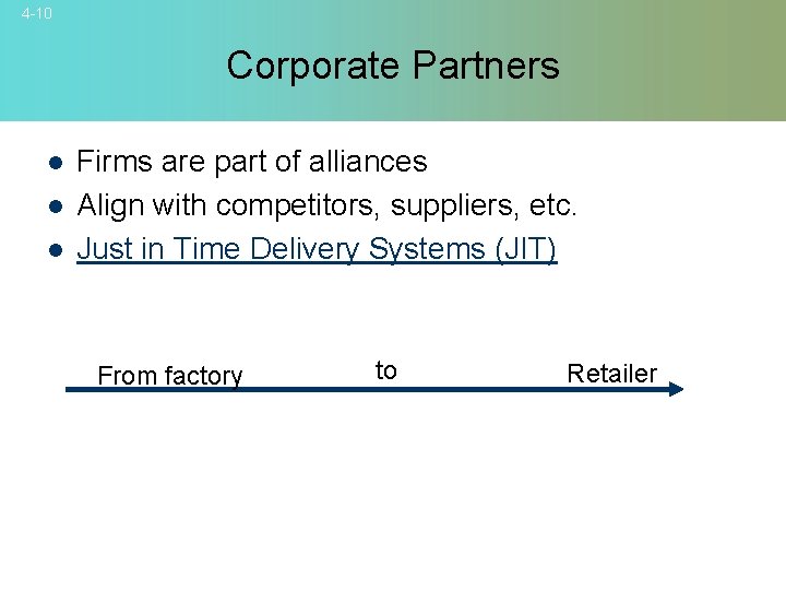 4 -10 Corporate Partners l l l Firms are part of alliances Align with