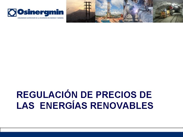 REGULACIÓN DE PRECIOS DE LAS ENERGÍAS RENOVABLES 