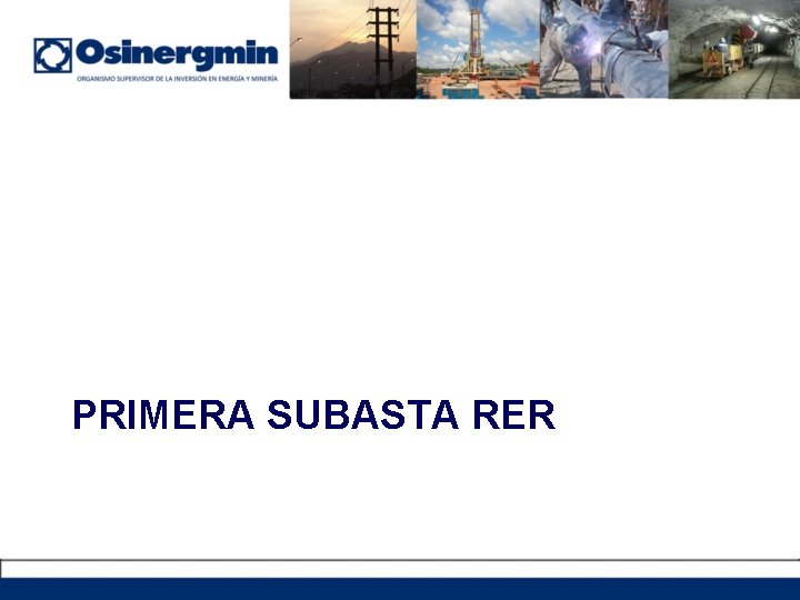 PRIMERA SUBASTA RER 