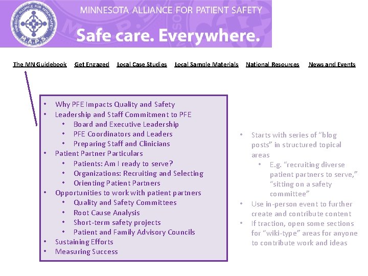 The MN Guidebook • • • Get Engaged Local Case Studies Local Sample Materials