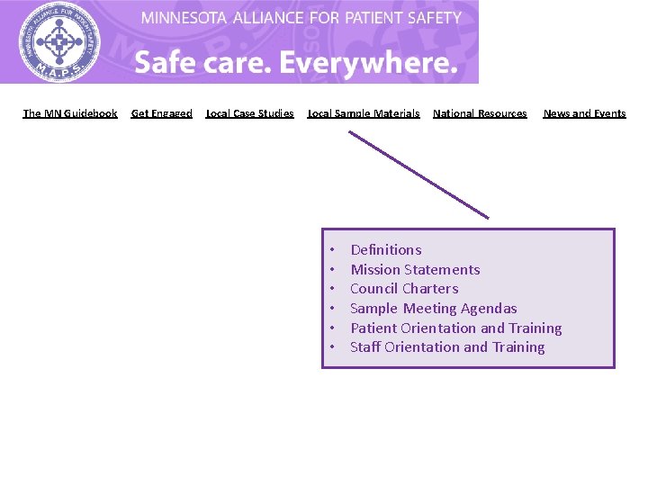 The MN Guidebook Get Engaged Local Case Studies Local Sample Materials • • •