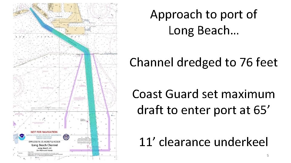Approach to port of Long Beach… Channel dredged to 76 feet Coast Guard set