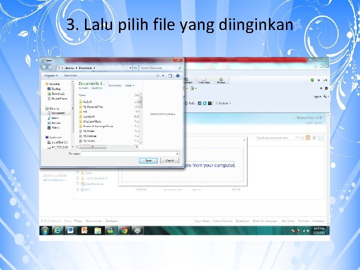 3. Lalu pilih file yang diinginkan 
