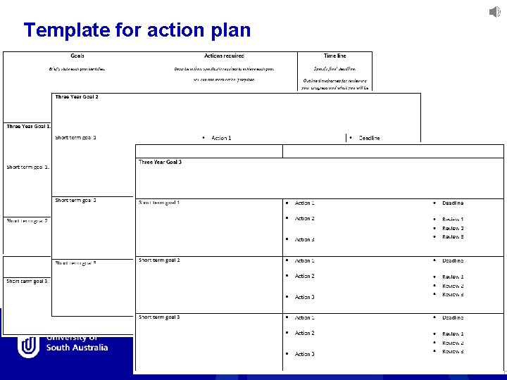 Template for action plan 