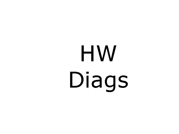 HW Diags 