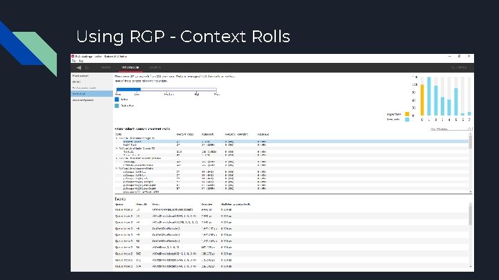 Using RGP - Context Rolls 