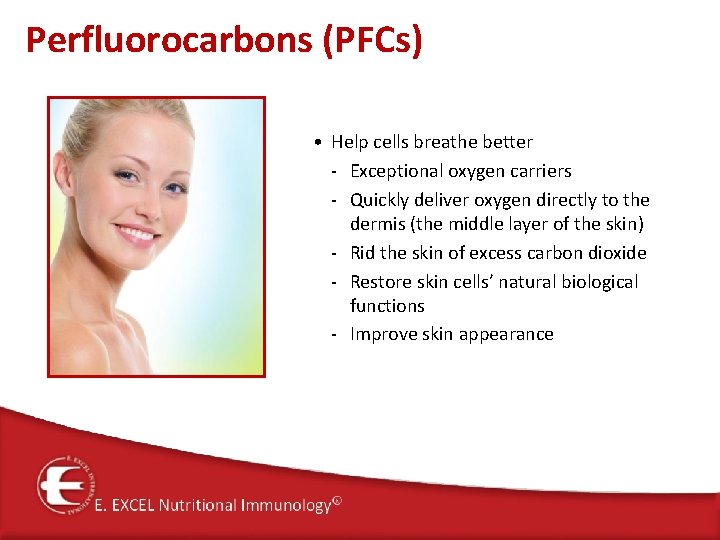 Perfluorocarbons (PFCs) • Help cells breathe better ‐ Exceptional oxygen carriers ‐ Quickly deliver