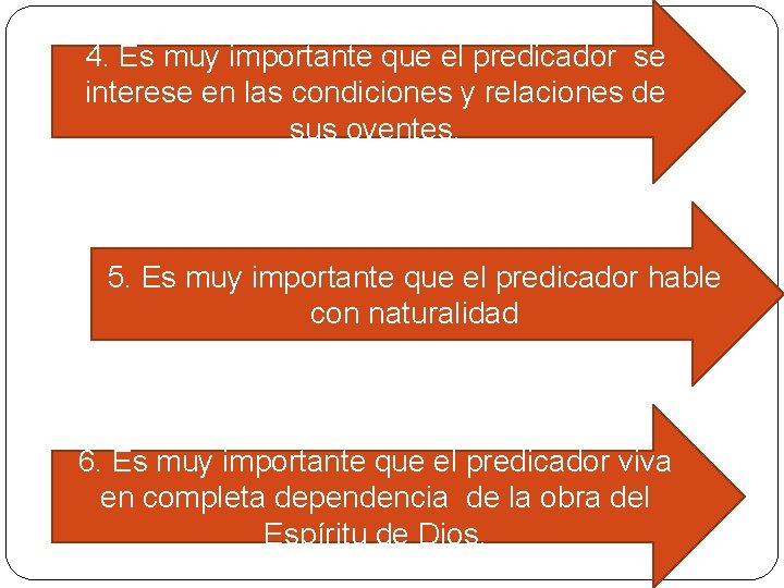 4. Es muy importante que el predicador se interese en las condiciones y relaciones