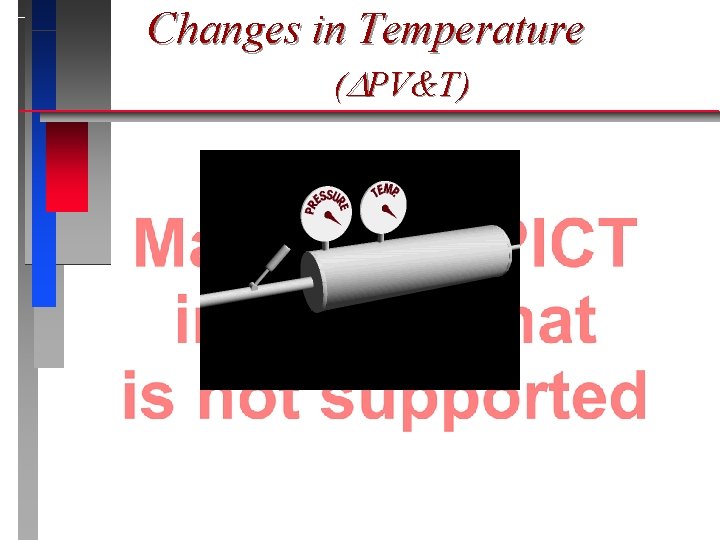 Changes in Temperature ( PV&T) 