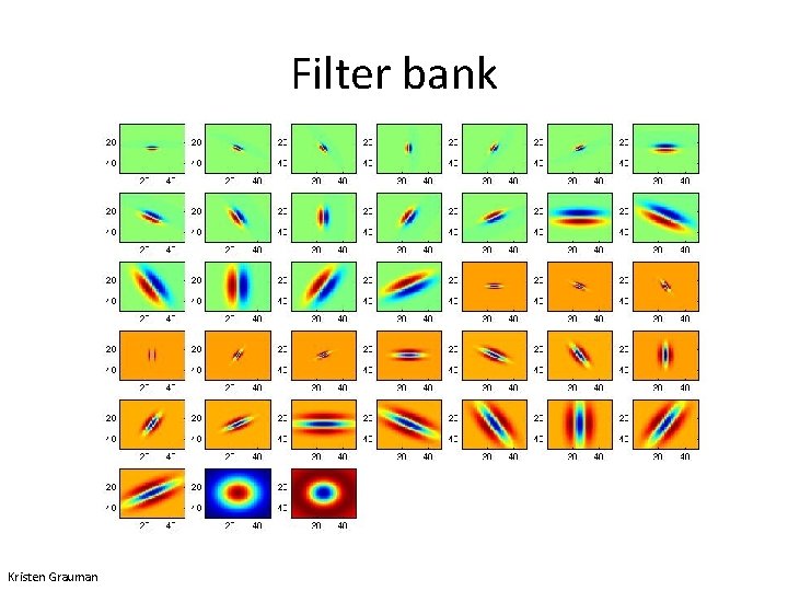 Filter bank Kristen Grauman 