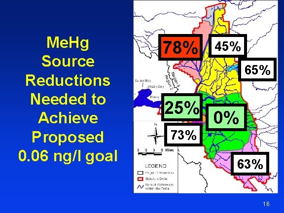 Me. Hg Source Reductions Needed to Achieve Proposed 0. 06 ng/l goal 78% 45%