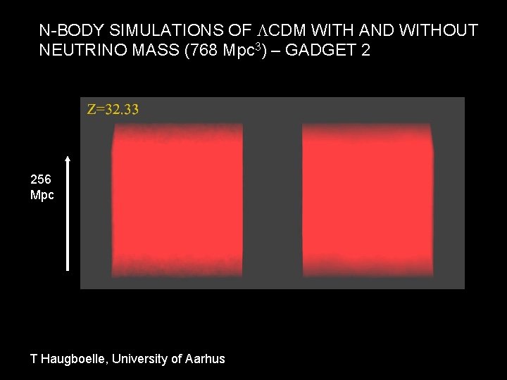 N-BODY SIMULATIONS OF LCDM WITH AND WITHOUT NEUTRINO MASS (768 Mpc 3) – GADGET