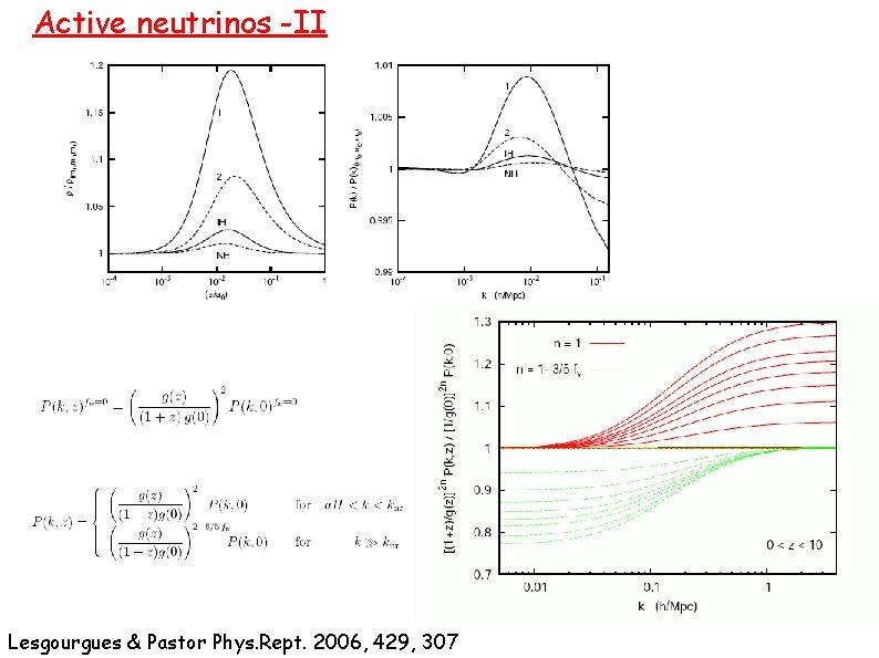 Active neutrinos -II Lesgourgues & Pastor Phys. Rept. 2006, 429, 307 