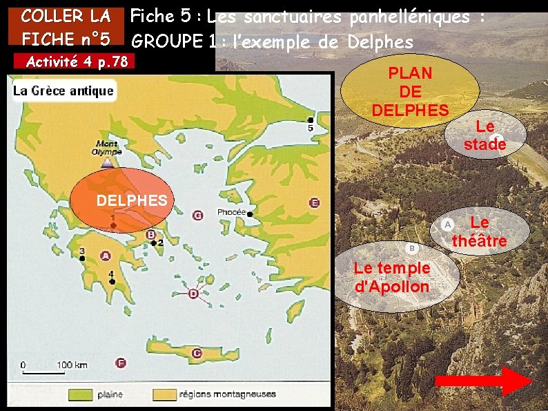 COLLER LA FICHE n° 5 Activité 4 p. 78 Fiche 5 : Les sanctuaires