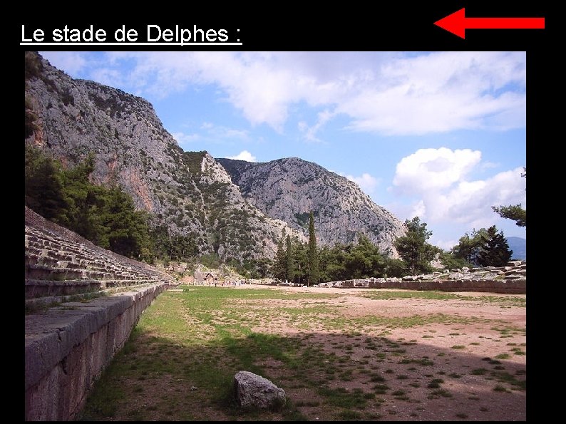Le stade de Delphes : 