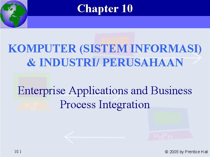 Chapter 10 Essentials of Management Information Systems, 6 e Chapter 10 Enterprise Applications and