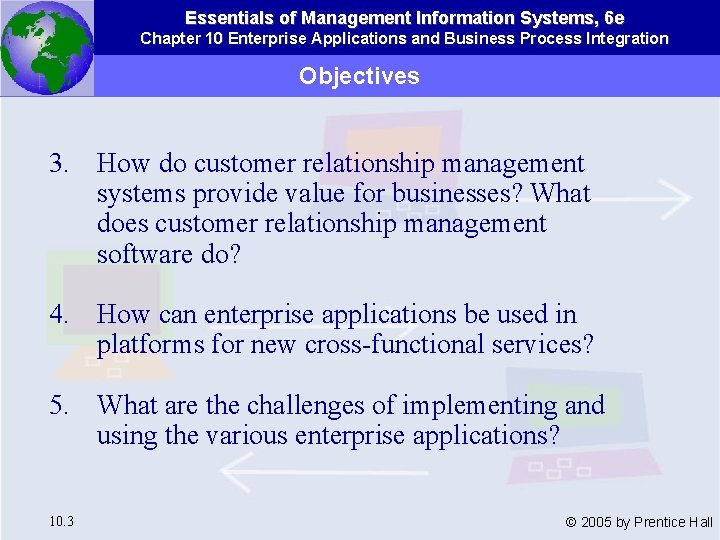 Essentials of Management Information Systems, 6 e Chapter 10 Enterprise Applications and Business Process