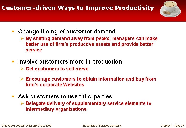 Customer-driven Ways to Improve Productivity § Change timing of customer demand Ø By shifting Customer-driven Ways to Improve Productivity § Change timing of customer demand Ø By shifting