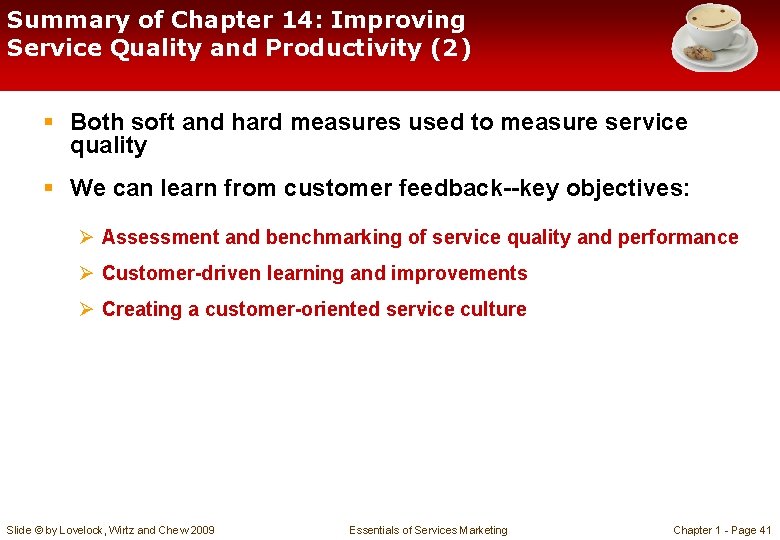 Summary of Chapter 14: Improving Service Quality and Productivity (2) § Both soft and Summary of Chapter 14: Improving Service Quality and Productivity (2) § Both soft and