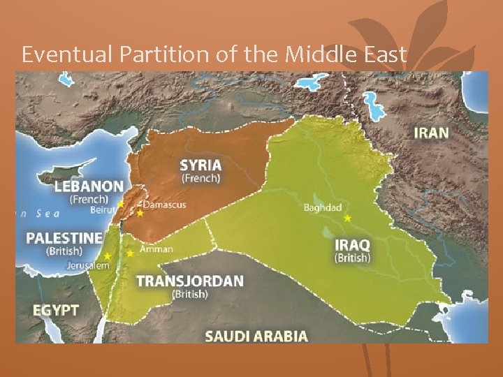Eventual Partition of the Middle East 