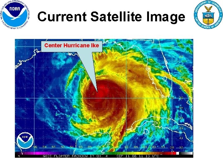 Current Satellite Image Center Hurricane Ike 