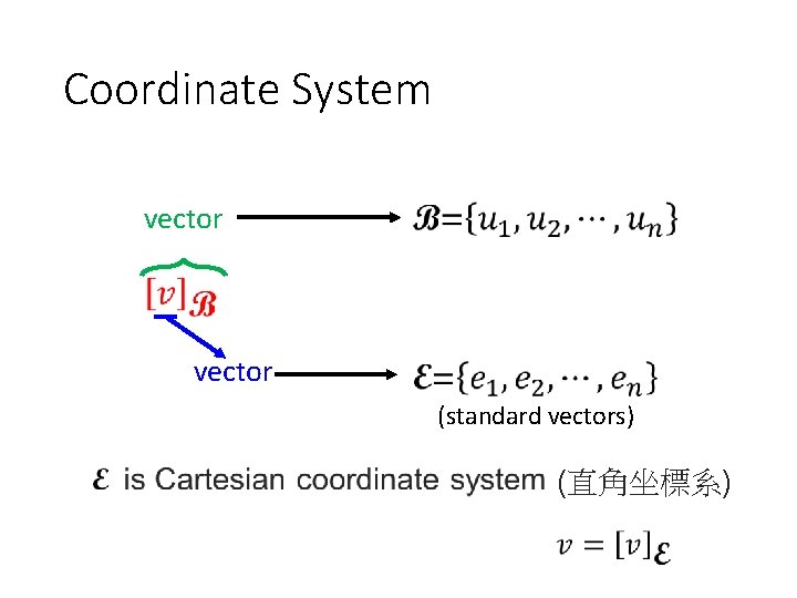 Coordinate System vector (standard vectors) (直角坐標系) 