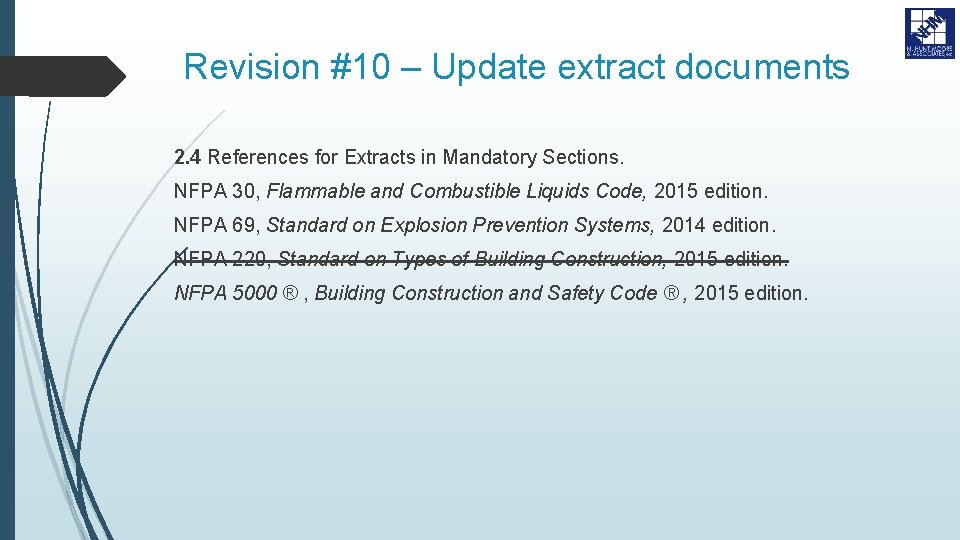 Revision #10 – Update extract documents 2. 4 References for Extracts in Mandatory Sections.