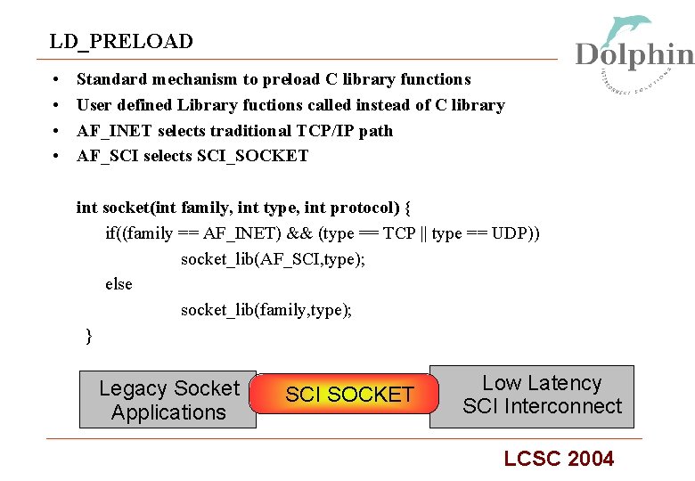 LD_PRELOAD • • Standard mechanism to preload C library functions User defined Library fuctions