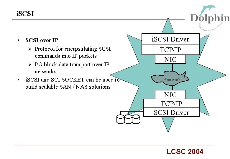 i. SCSI • SCSI over IP Ø Protocol for encapsulating SCSI commands into IP