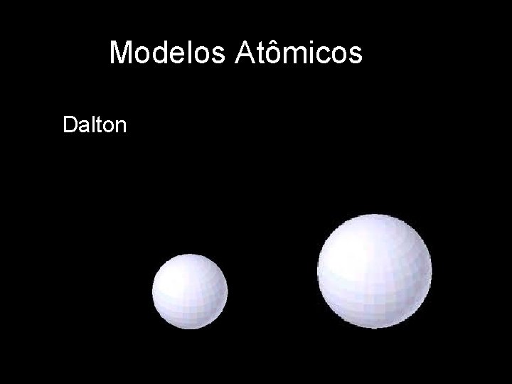 Modelos Atômicos Dalton 