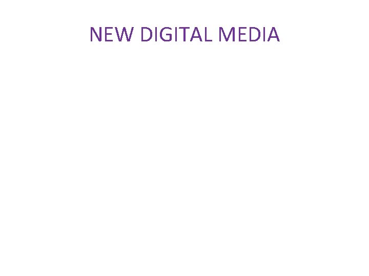 NEW DIGITAL MEDIA 