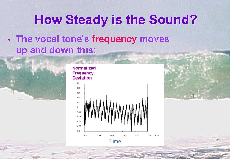 How Steady is the Sound? • The vocal tone's frequency moves up and down