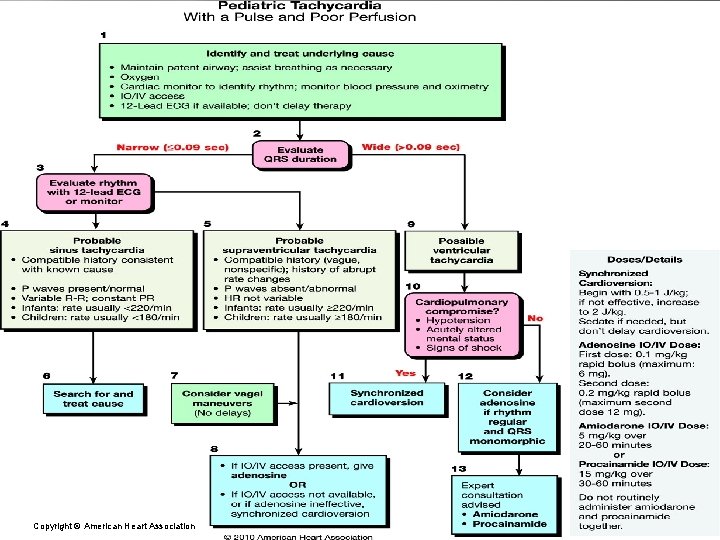 PALS Tachycardia Algorithm. Copyright © American Heart Association 