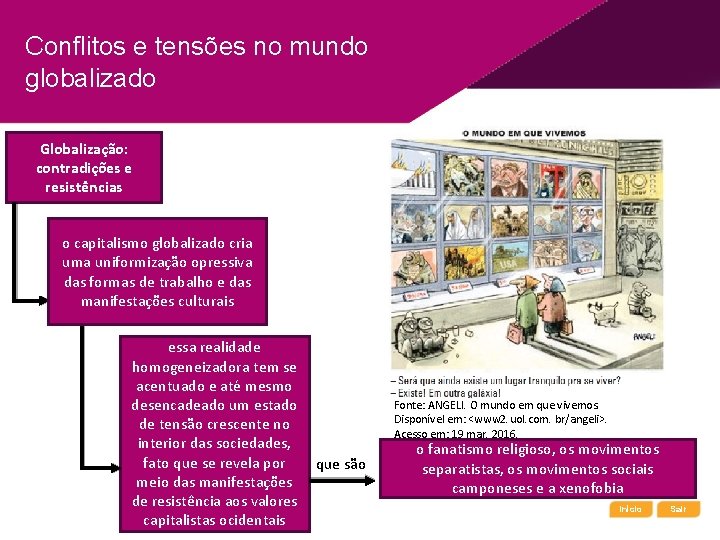 Conflitos e tensões no mundo globalizado Globalização: contradições e resistências o capitalismo globalizado cria