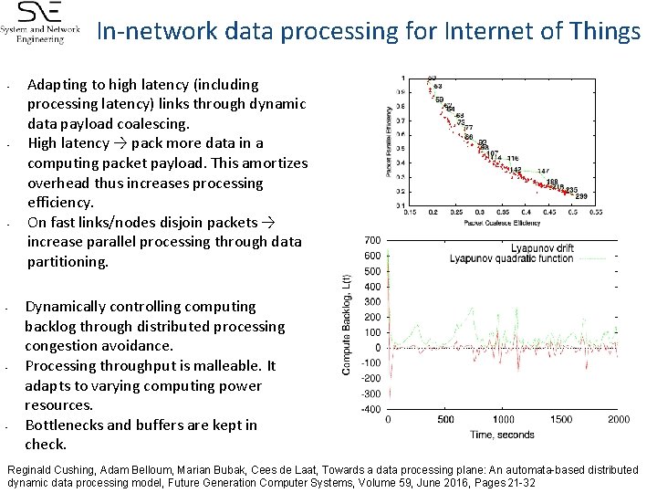 In-network data processing for Internet of Things • • • Adapting to high latency