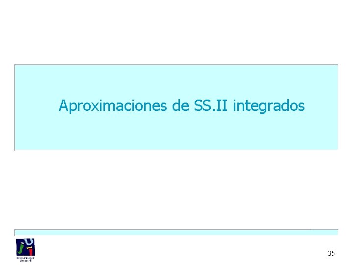 Aproximaciones de SS. II integrados 35 