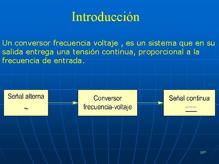 Introducción Un conversor frecuencia voltaje , es un sistema que en su salida entrega