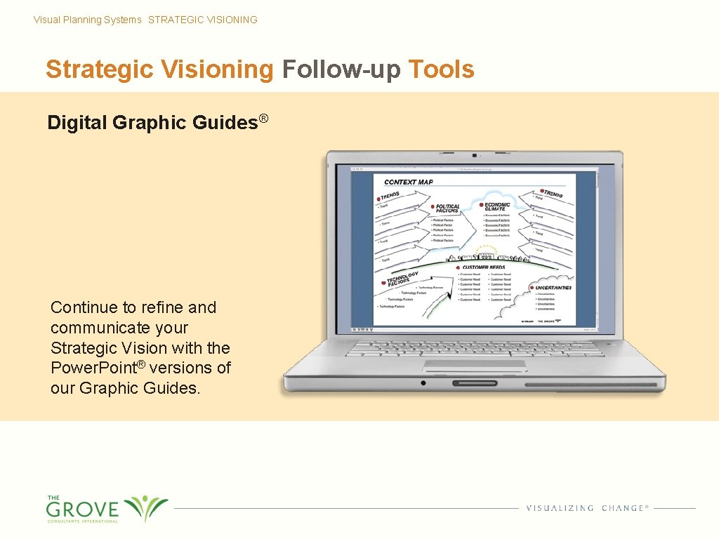 Visual Planning Systems STRATEGIC VISIONING Strategic Visioning Follow-up Tools Digital Graphic Guides® Continue to