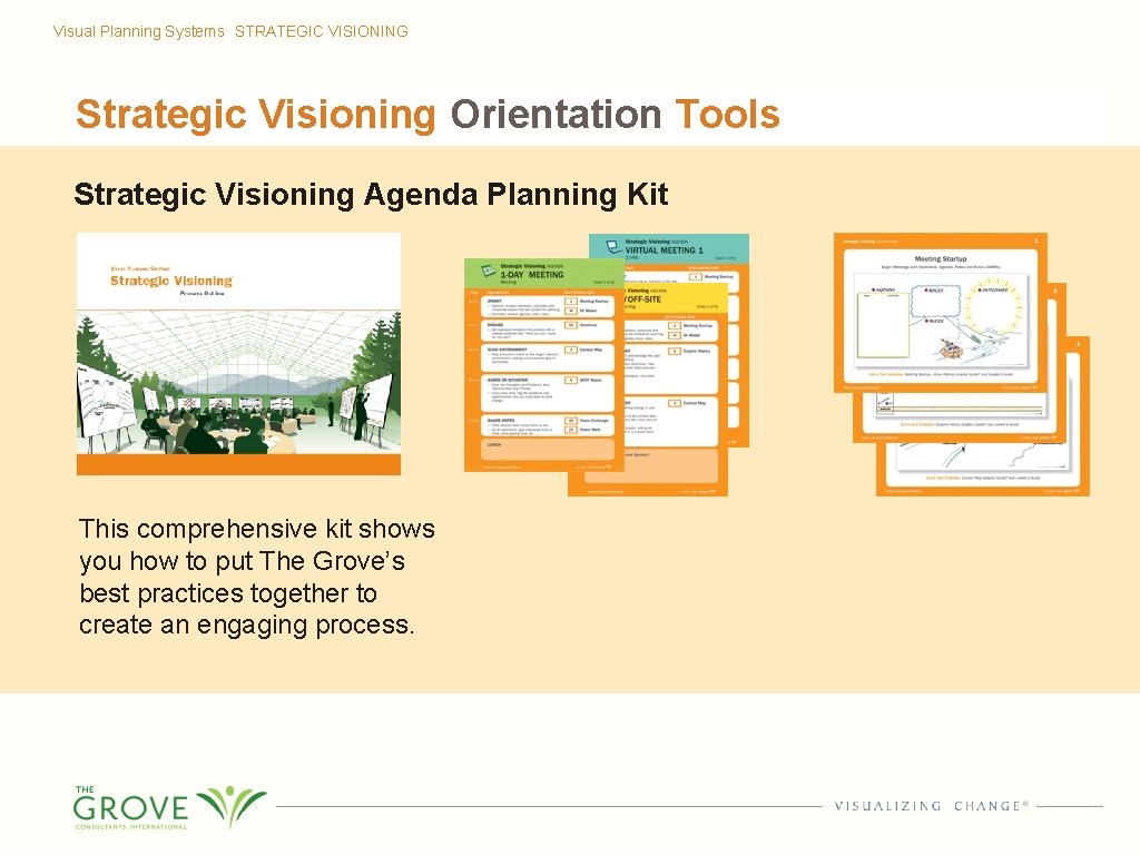 Visual Planning Systems STRATEGIC VISIONING Strategic Visioning Orientation Tools Strategic Visioning Agenda Planning Kit