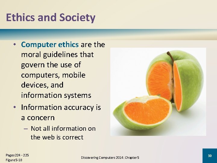 Ethics and Society • Computer ethics are the moral guidelines that govern the use