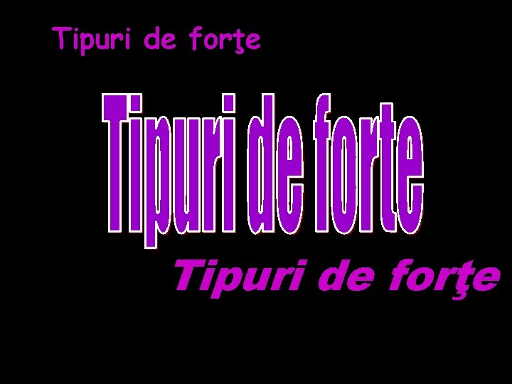 Tipuri de forţe 